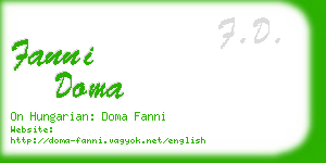 fanni doma business card